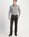 Handsomely striped for a contemporary cool feel, tailored in smooth cotton.Button-frontCottonDry cleanImported