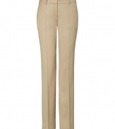 Your workweek style just got more chic with these straight leg pants from Hugo - Flat front, off-seam pockets, single back welt pocket, belt loops - Straight leg with crease detail, slim fit - Style with a fitted blouse, a blazer, and classic pumps