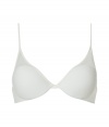 Luxurious bra in fine ivory synthetic fiber stretch - very comfortable and pleasant on the skin - elegant underwire bra with padded cups and adjustable thin straps - hook closure - perfect for plunging necklines - creates a dream cleavage - perfect snug fit - simple, elegant AND sexy - fits under (almost) all outfits