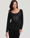 Punctuate your wardrobe with a hint of glamour in this Eileen Fisher sequin-embellished tee.