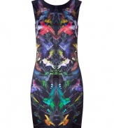 Work an artful accent into your sharply tailored looks with McQ Alexander McQueens kaleidoscopic hummingbird print dress, detailed in stretch silk for a flawless feminine fit - Rounded neckline, sleeveless, hidden back zip - Tailored fit - Team with sky-high platforms and a lady-chic handbag