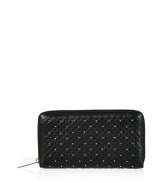 Ultra-chic with an edgy twist, this supple leather wallet from Valentino boasts a stylish sprinkle of studded embellishment - Classic rectangle shape, top zip closure, multiple pockets from credit cards, IDs, and bills, all-over stud detail - Perfect for daily use or as a thoughtful gift