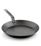 Born in the USA & born to make a difference in your kitchen. Crafted from durable carbon steel, this seasoned skillet features an easy-release oil finish that improves with use. The lightweight design works on all types of stoves, heating up quickly and evenly for impressive results with every meal.