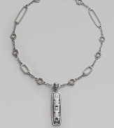 From the Bedeg Collection. A basketwoven rectangular pendant is suspended on a Sautoir chain.Sterling silver Length, about 18 Pendant length, about 2½ Pendant width, about ½ Lobster clasp closure Made in Bali 