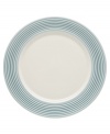 This charming porcelain accent plate features a seven-ringed border. Mix and match with other Tin Can Alley Blue pieces for a subtly varied table setting. Qualifies for Rebate