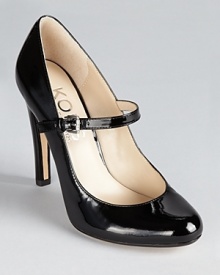 KORS Michael Kors gives a classic patent pump a timeless, ladylike touch with a delicate maryjane strap.