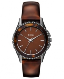 An captivating casual watch from DKNY with gunmetal and tortoise accents.