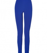 Colorblock your look with Missoni Ms royal blue stretch pants, a flattering, versatile choice perfect for dressing up and down - Back seams, hidden side zip - Form-fitting - Wear with oversized knit tops and sleek high-heels