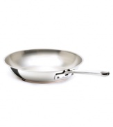 One size for all! The cornerstone of your successful kitchen, Emeril's fry pan brings versatility to your range with a heavy-gauge stainless steel construction perfect for whipping up eggs, bacon or a quick chicken sauté. The innovative bottom features a blend of stainless steel and aluminum with a stunning copper ring.  Lifetime warranty.