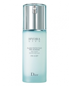 This light and fluid hydrating treatment moisturizes and protects the skin, while providing SPF 15 protection. Hydra Life Pro-Youth Protective Fluid SPF 15 provides long lasting hydration and instantly plumps the skin for a radiant finish.