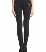 Upgrade your look with MICHAEL Michael Kors' straight leg petite pants, crafted from a ponte knit.