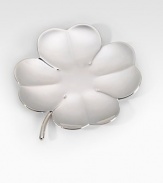 A stunning, silverplated four-leaf clover design destined to hold trinkets (or nothing at all) for generations to come. Stamped logo on bottom About 4¼ diam. Imported 