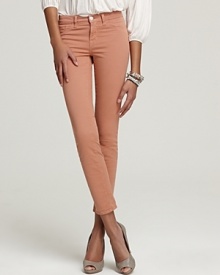 J Brand Jeans - Mid Rise Luxe Twill Skinny Jeans in Tiger's Eye