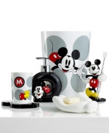 See you real soon! The ever-lovable Mickey Mouse steals the show in this classic toothbrush holder from Disney for a playful addition to your bathroom.