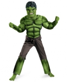 Hulk smash! He can transform himself and dress up as the hulking green giant with this Hulk costume.