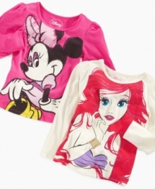 Get into character! She'll love sporting her favorite on one of these t-shirt from Disney.