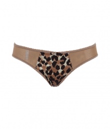 Stylish slip in fine brown synthetic fiber - very comfortable due to stretch content - elegant leopard print - cute bow and pleasant medium wide waistband - perfect snug fit - stylish, sexy, seductive - fits under (almost) all outfits