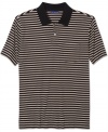 Clean-cut classic. Dressed up or down, this striped polo shirt from John Ashford will keep you stylish and comfortable in any season.