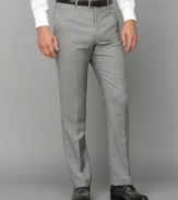 Clean, modern lines make these slim-fit Tommy Hilfiger dress pants a great choice for your Monday through Friday lineup.