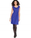 Spense's petite dress is sleek and versatile-wear to work, out to dinner or at a special occasion! Gathering at the left waist creates a flattering effect for the fit. (Clearance)