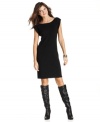 Jones New York's chic sweater dress is always in style. Pair it with tall boots for a no-fuss ensemble on chilly days.