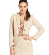 Calvin Klein's jacket is a summery-chic essential with its polished gold buttons and crisp, angular cut. Coordinates effortlessly with the pencil skirt from the full collection of separates.