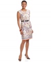 This chic Elementz dress offers preppy panache thanks to an allover paisley print and a smart belted silhouette.