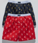 Classic comfort comes in the form of these printed cotton boxers from Tommy Hilfiger.