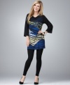 Get in line! Style&co.'s petite linear-printed tunic makes any outfit instantly more chic!