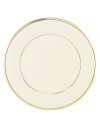 From the Lenox Dimension Collection, the classic Eternal dinner plates elegantly accent the table. In ivory china with rich gold trim, Eternal is offered in a complete selection of pieces. Coordinating Encore Gold stemware is also available. Qualifies for Rebate