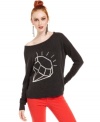 A diamond adds sparkle to this Bar III sweater for a quirky, cute layered look!