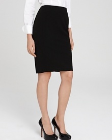 A wardrobe requisite: a DKNYC pencil skirt is timeless with brings you contoured darts and a simple back slit.