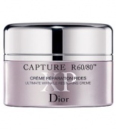 Capture R60/80 XP Ultimate Wrinkle Cream. Anti-wrinkle skincare inspired by the latest dermatological breakthroughs and derived from revolutionary stem cell research. It re-invents anti-wrinkle care by protecting and re-launching skin cell activity to encourage faster, healthier regeneration. XP Wrinkle Creme feels uniquely light and fresh. Plumps up skin from beneath lines, nourishes and envelopes the skin in a luxurious sense of comfort.