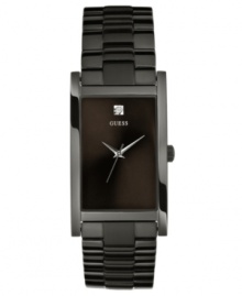 Take a walk on the dark side with this black-on-black timepiece from GUESS.