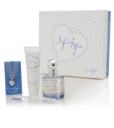 I Fancy You is the newest fragrance in the Jessica Simpson Collection. It's a soft, velvety, floral musk, which includes scents of pear, Fuji apple, lily of the valley and sandalwood. Experience the romantic floral scent of I Fancy You with this Gift Set which includes a 3.4 oz Eau de Parfum, .34 oz Eau de Parfum Pencil Spray, 3 oz Body Lotion and bonus Necklace!