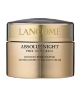 Restores Density – Reduces Wrinkles – Regenerates Radiance Fundamental discovery on stem cells: Our research has made a decisive breakthrough by revealing the crucial role of stem cells' environment on its ability to improve skin's youthful quality. Exclusive innovation from Lancôme A powerful combination of unique ingredients – Reconstruction Complex and Pro-Xylane(tm) – has been shown to improve the condition around the stem cells, and stimulate cell regeneration to reconstruct skin to a denser quality*. This indulgently rich cream seems to melt effortlessly into the skin and helps support skin's natural ability to visibly repair itself at night. Results Upon waking, skin looks rested, soft and supple, and feels wrapped in a veil of comfort. Day 7, skin feels strengthened. Day 28, wrinkles appear reduced. Skin feels satiny smooth. Dermatologist-tested for safety.