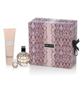 To pay tribute to elegant women, Jimmy Choo introduces this amazing gift set featuring a 3.3 oz. Eau de Parfum, a 5 oz. Perfumed Body Lotion, and a 0.17 oz. Eau de Parfum miniature.