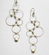 From the Regitze Gold Collection. Delicate open loops connected by golden studs create the look of clustered bubbles in this delicate drop design.18k yellow goldDrop, about 3Ear wireImported