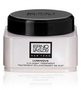 Illuminating night moisturizer repairs discoloration and environmental damage, while stimulating collagen production. It also boosts radiance, restores clarity and reduces dullness. Made in USA. 1.7 oz.