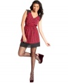 Work your cute style from day to night in this houndstooth-print dress from BeBop!