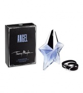 Indulge yourself with the ANGEL fragrance and Thierry Mugler fashion. Included in this purchase of an ANGEL 50 1.7 oz. Shooting Star Eau de Parfum Refillable Spray is a genuine leather signature Mugler bracelet. The bracelet is adorned with a silver star - a stylish and luxurious treat to adorn the wrist of any ANGEL Diva. 