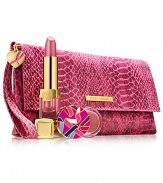 Includes Pure Color Long Lasting Lipstick in Candy, Pure Color Gloss in Pink Innocence and a chic pink snake-print clutch. Best of all, the Evelyn Lauder Dream Collection helps raise awareness that early detection saves lives. For each purchase of the Evelyn Lauder Dream Lip Collection, Estée Lauder will donate 20% of the suggested retail price to The Breast Cancer Research Foundation from August 2012 - June 2013. 