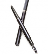 The eyebrow pencil gives natural shading and shape to brows. Draws both broad and fine lines to follow the natural flow of hair. The brush smoothes the brows into place and blends colors naturally. Cartridge and holder sold separately. 