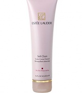 A pampering new sensation for dry skin: Soft Clean Tender Creme Cleanser. Rich souffle cushions skin as it gently cleanses. Creamy and ultra soothing it leaves skin feeling soft and supple, never dry or tight. Tissue off. 4.2 oz. 