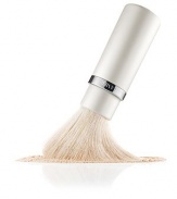 A first-of-its-kind, this sumptuous brush was designed for dual, loose and pressed powder application, providing the ultimate in custom coverage. At first extension, it picks up a generous amount of powder for richer coverage. At full extension, it dusts a fine amount of powder onto the skin, creating sheer coverage. The finest natural hairs glide luxuriously over the skin to create a smooth and even, naturally buffed appearance. Closed: 4¾ Fully extended: 5¼