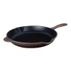 The ultimate in enameled cast iron cookware, this skillet evenly distributes heat and browns and caramelizes food to perfection. Suitable for use on all heat sources including electric, gas, ceramic, halogen top and induction.