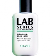 Soothing lotion delivers instant and lasting comfort from shave irritation. Immediately relieves burning, stinging and redness. Activates the skin's defense system to accelerate the natural healing process. Provides continuous treatment to the skin for long-term comfort and hydration. 3.4 oz. 