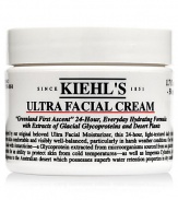 24 Hour, light-textured hydrator. Reduces moisture loss. Continuous water replenishment throughout day. Not tested on animals. Inspired by our original, beloved Ultra Facial Moisturizer, this 24-hour, light-textured daily hydrator leaves skin comfortable and visibly well-balanced, particularly in harsh weather conditions.