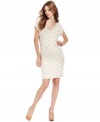 An allover metallic print adds chic shine to this RACHEL Rachel Roy dress -- classic yet stylish for a desk-to-dinner look!