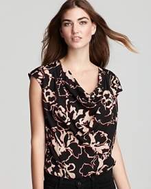 Pippa Top - Cowlneck Floral